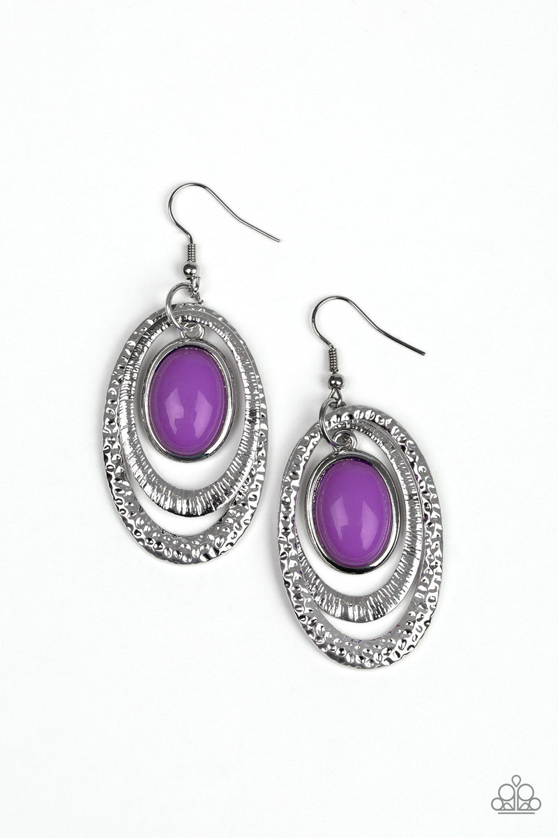 Paparazzi Seaside Spinster Earrings Purple Box 3 Cynthias Dazzling