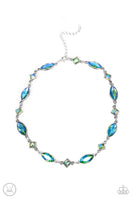 Paparazzi Prismatic Reinforcements - Necklace Green Oil Spill Box 85